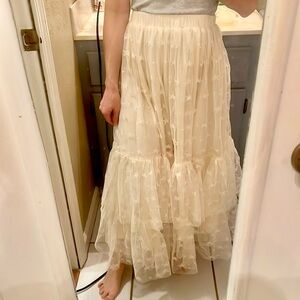 Mia Joy Joyfolie Champagne Tule skirt With Stars Size 8